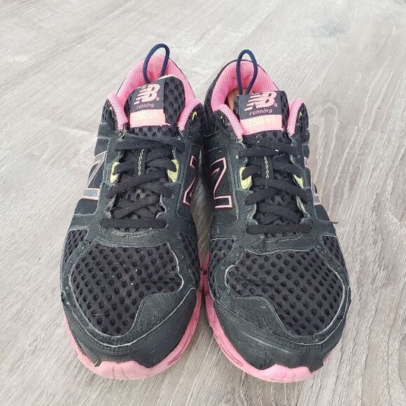 New Balance 750 V1 Women's Black Pink Athletic Running Shoes Size 9.5 B W750BP1 - Picture 2 of 11